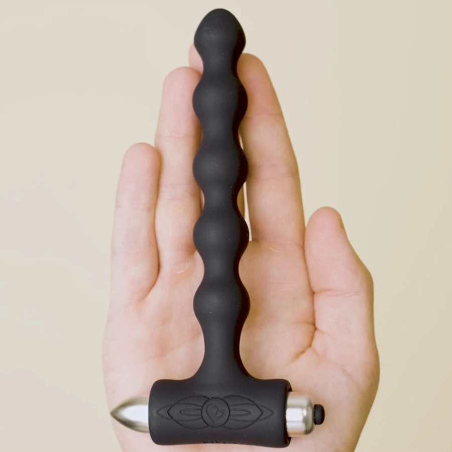 ROCKS-OFF - PETITE SENSATIONS PEARLS ANAL PLUG WIBRATOR CZARNY